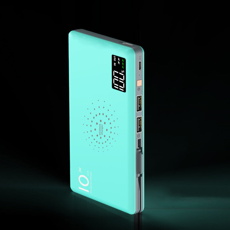 Digital Display Power Bank Small Portable 10000mAh Wireless Charger