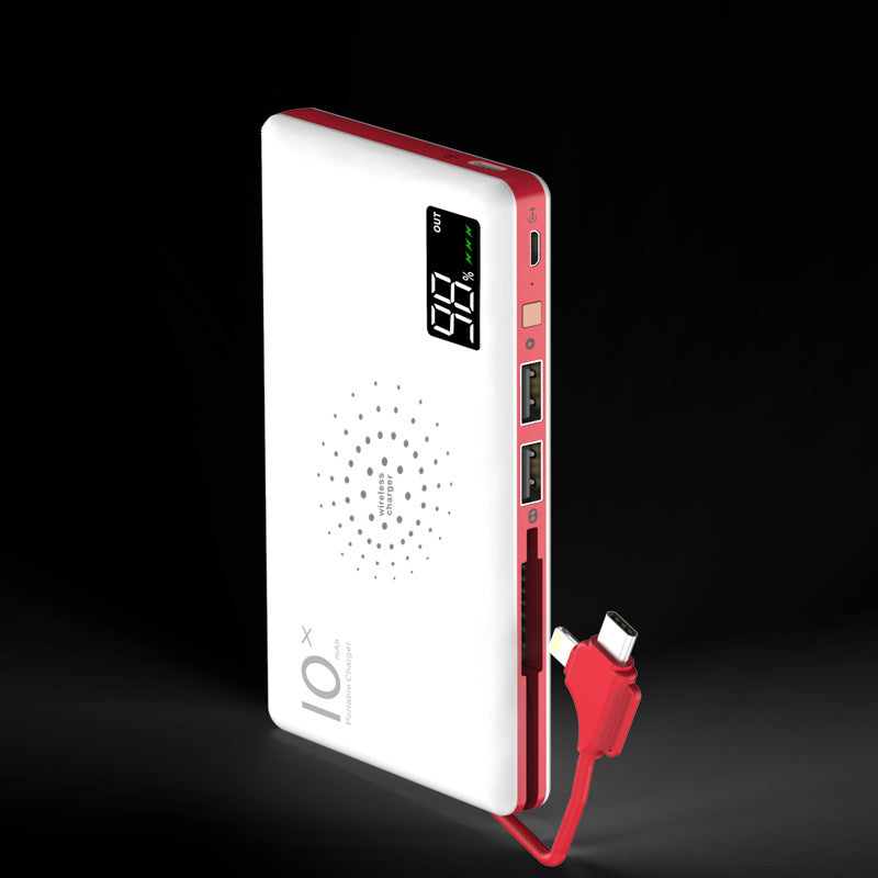 Digital Display Power Bank Small Portable 10000mAh Wireless Charger