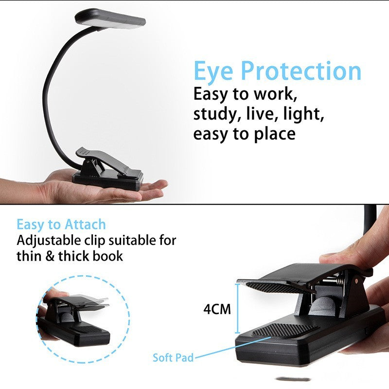 Clip-on Reading Light With Battery Indicator