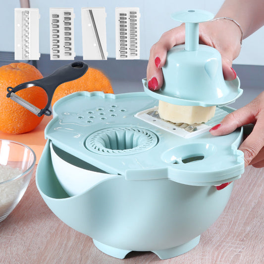 Multifunctional Vegetable Slicer & Grater with Basket