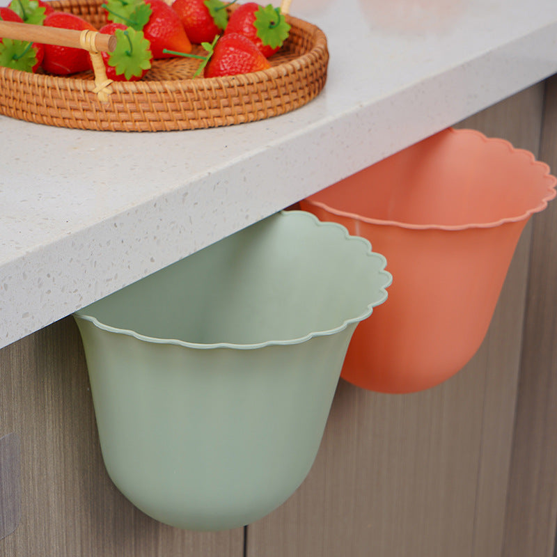 Flower-Shaped Hanging Kitchen Trash Bin