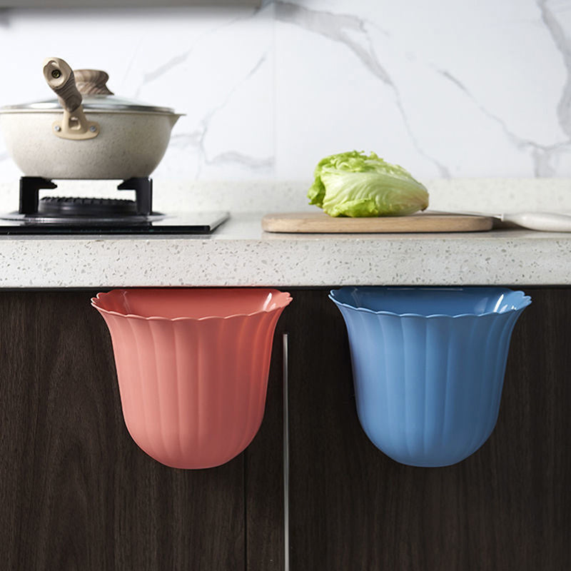 Flower-Shaped Hanging Kitchen Trash Bin
