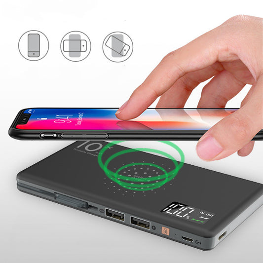Digital Display Power Bank Small Portable 10000mAh Wireless Charger