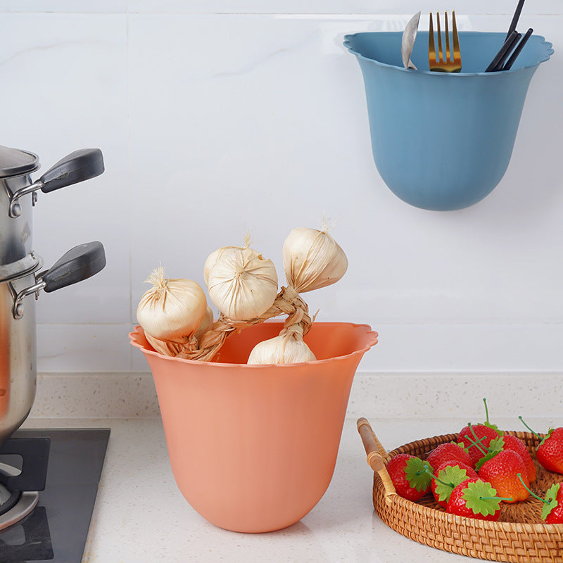 Flower-Shaped Hanging Kitchen Trash Bin